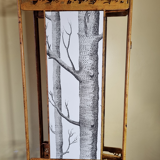 Old restyled metal screen, 3 shutters, 170 cm