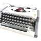 Typewriter, olympia traveller luxury  white
