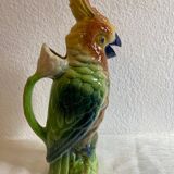 Antique earthenware pitcher Saint-Clément – Parrot model