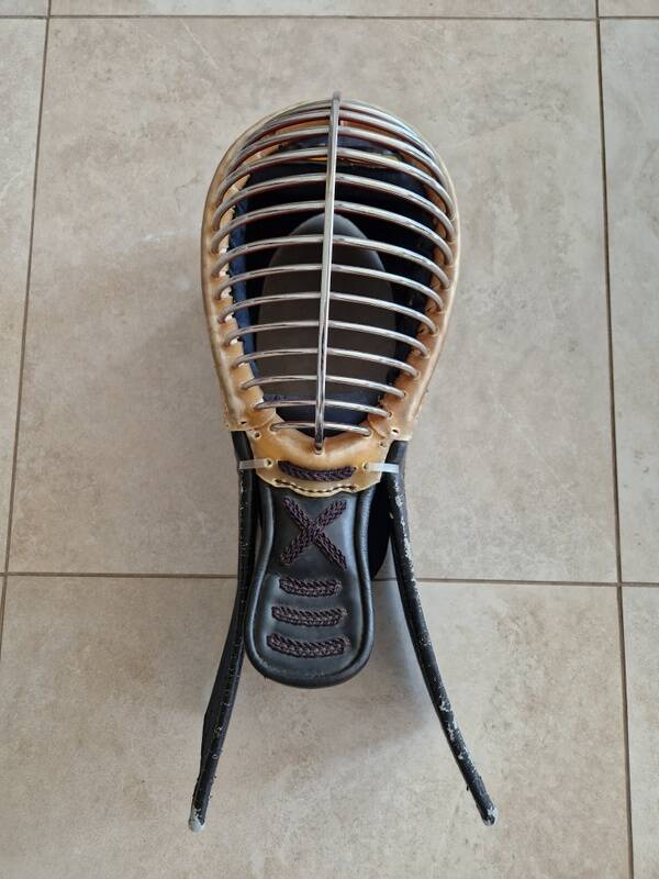 Japan - Men's Kendo protective mask in red lacquered metal - 1950