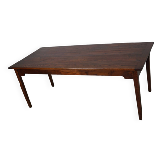 Antique Oak French Rustic Farmhouse Dining Table, Early 20th Century
