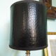 Lamp to lay, black leather lampshade - Art Deco