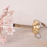 Amazing Murano Table Light Pink Flowers, 1980s