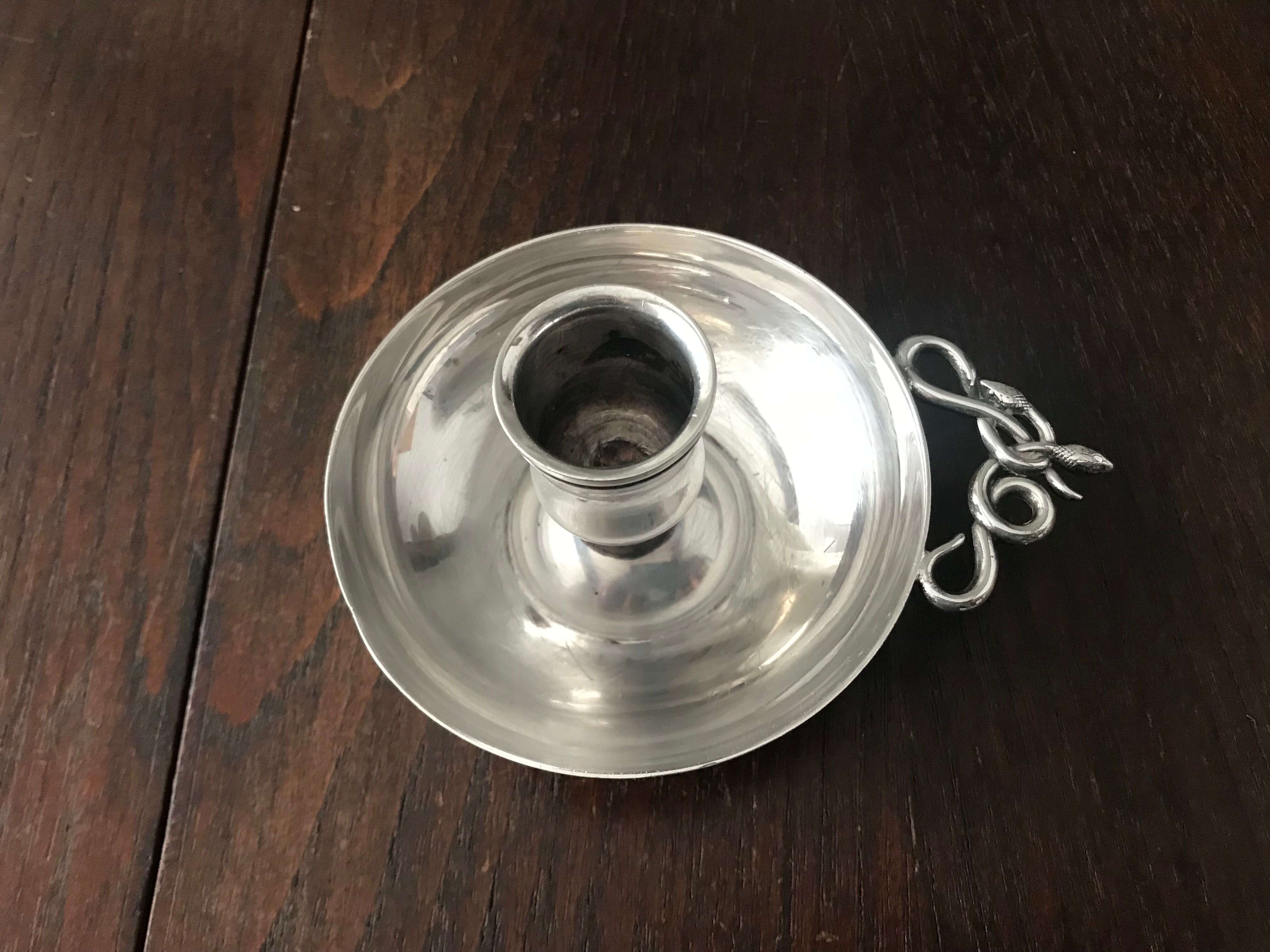 Candle holder Cellar rat Silver metal