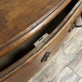 Commode sauteuse style Louis XV en bois massif vers 1880
