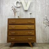 Chest of drawers with compass feet