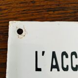 Old enamelled plaque of building