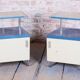 Czech Bauhaus Bedside Tables in Chrome and Lacquered Wood, 1930s, Set of 2