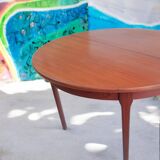 Vintage round teak table from the 60s