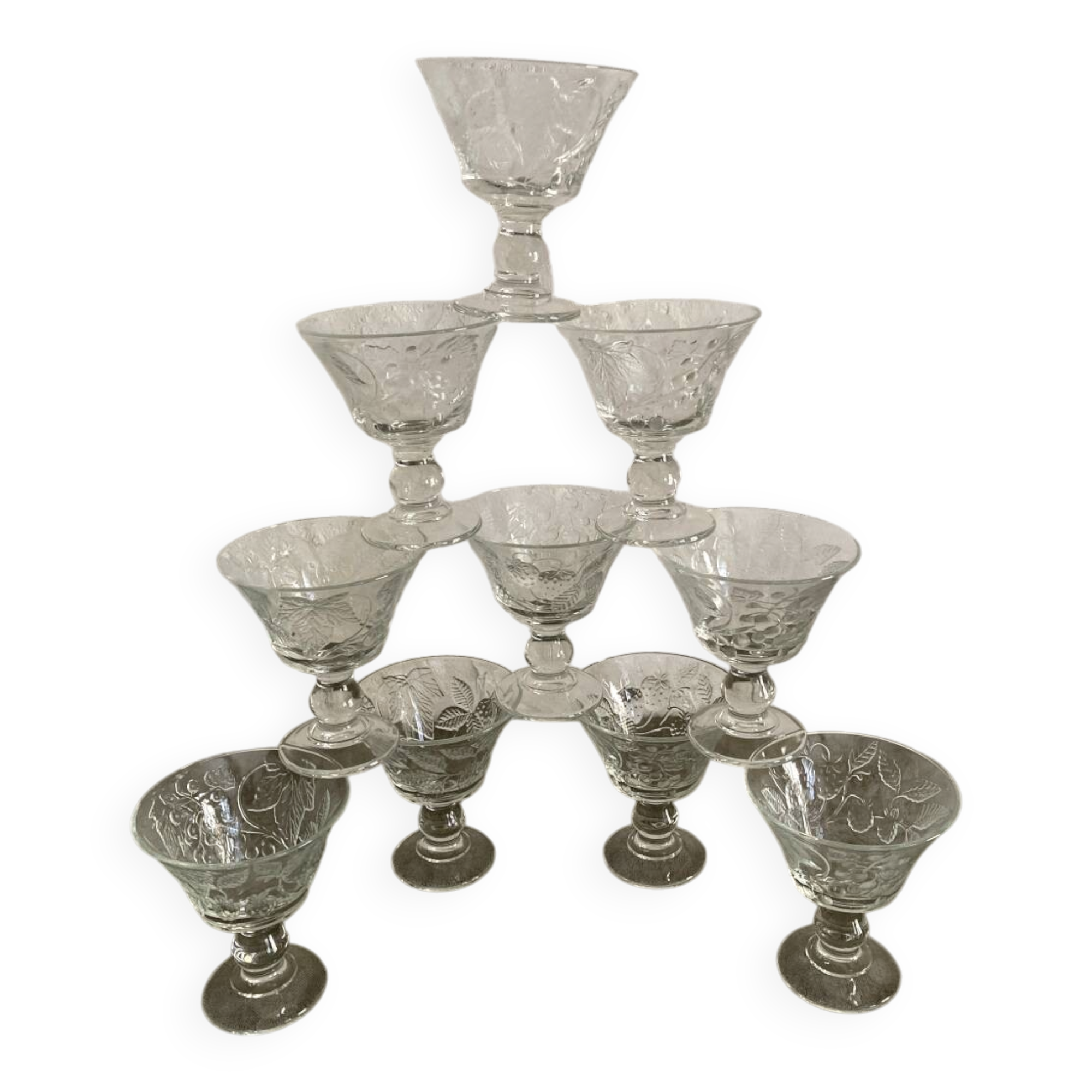 10 Luminarc glass dessert bowls