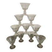 10 coupes à dessert en verre Luminarc