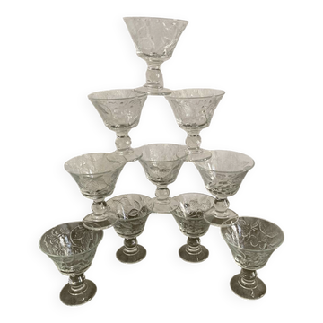 10 Luminarc glass dessert bowls