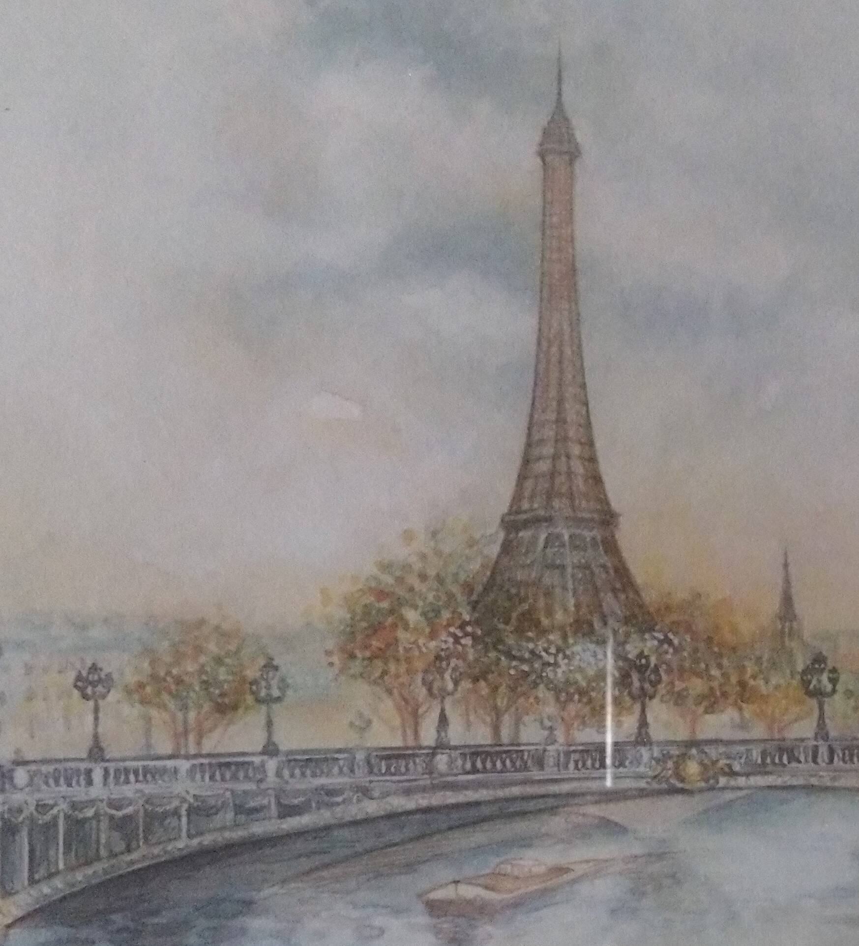 Paris watercolor print "Bernadette Voz"