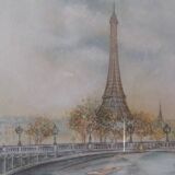 Paris watercolor print "Bernadette Voz"