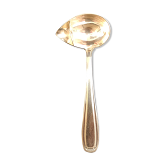 Spoon with lean silver metal sauce