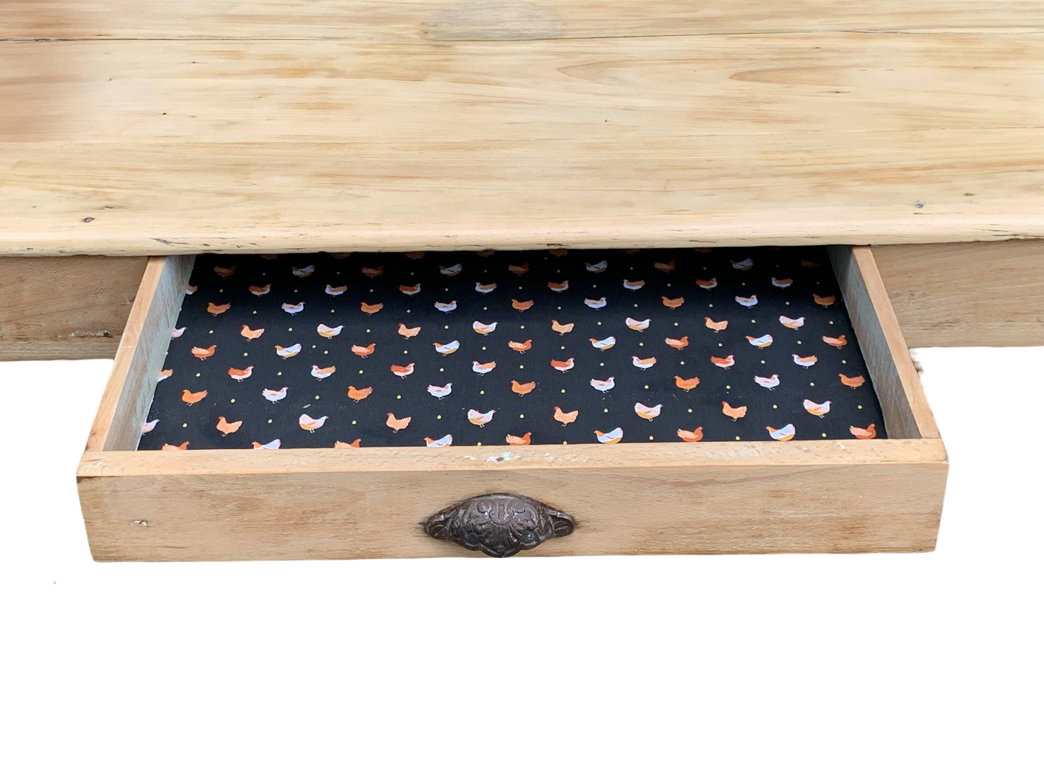 Raw wood farm table 1920