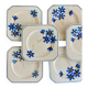 Assiettes fleurs Moulin des loups