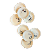 Set of 8 vintage dessert plates, Tulipe by Céranord