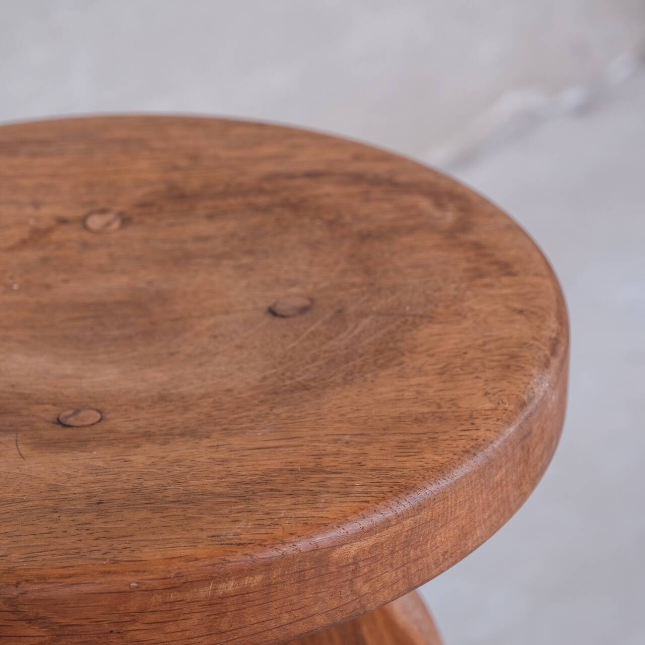 Set of 5 Brutalist Oak Mid-Century Belgium Bar Stools