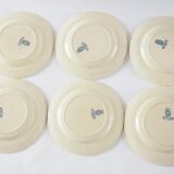 Series of 6 flat plates iron earth
