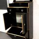 70s lacquered black and gold hairdresser