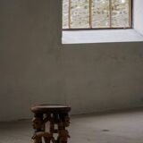 Decorative stool carved from African hardwood / Tribal art piece, mid-20th century