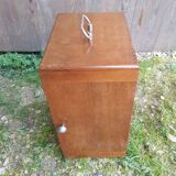 Ancienne malle de transport bois matériel jouan vintage #a653