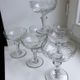 Set of 7 crystal champagne glasses 30s-40s