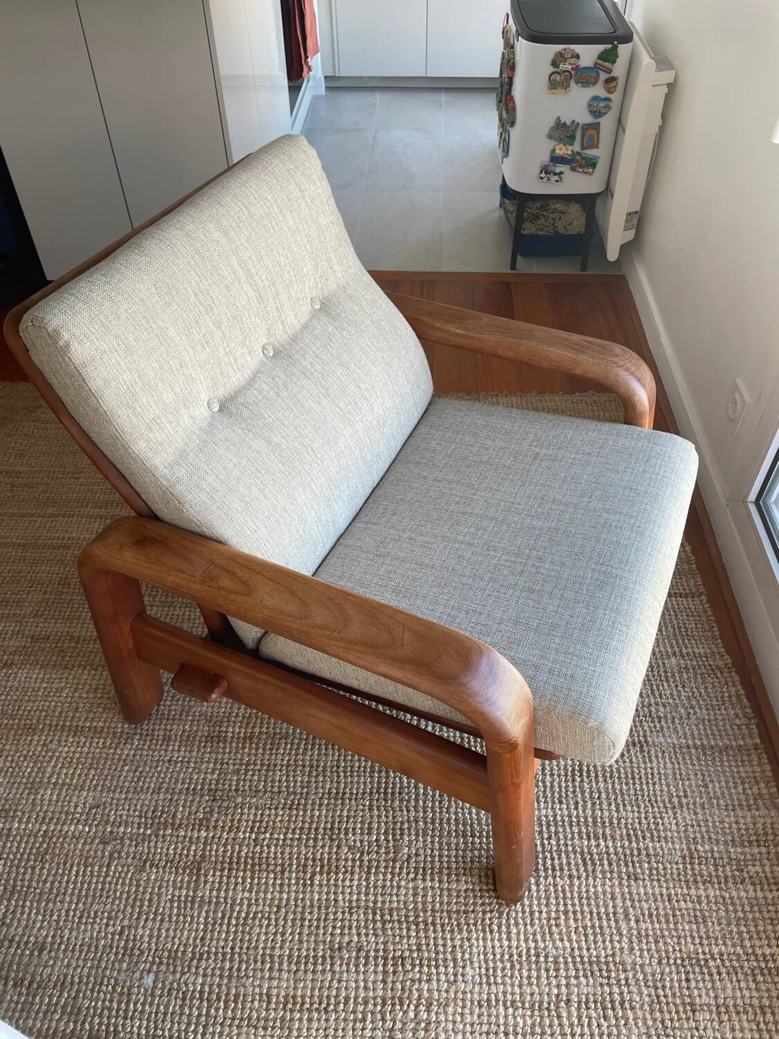 Fauteuil scandinave 60s teck