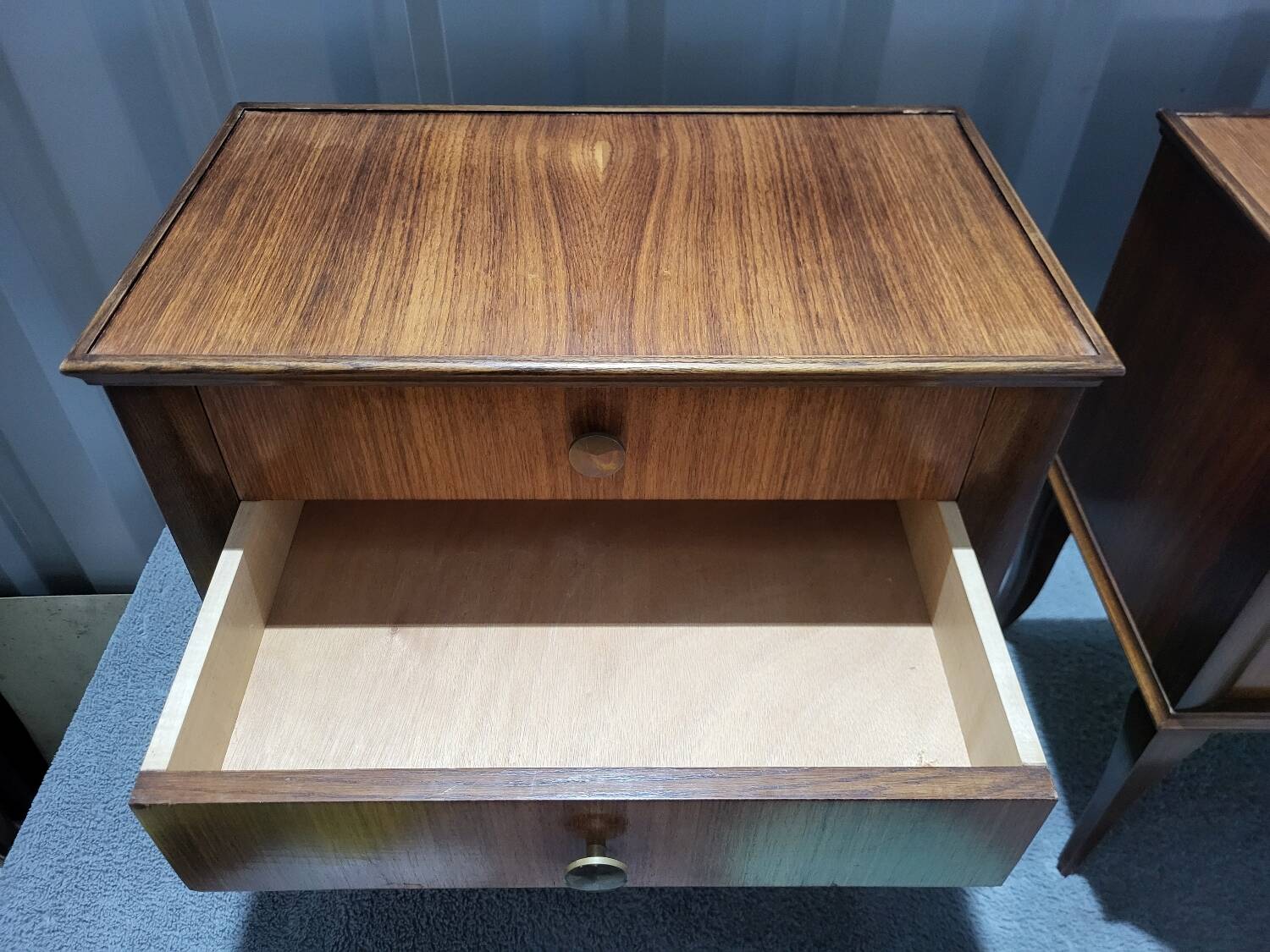 Paire de chevets tables de nuit Art Déco Vintage