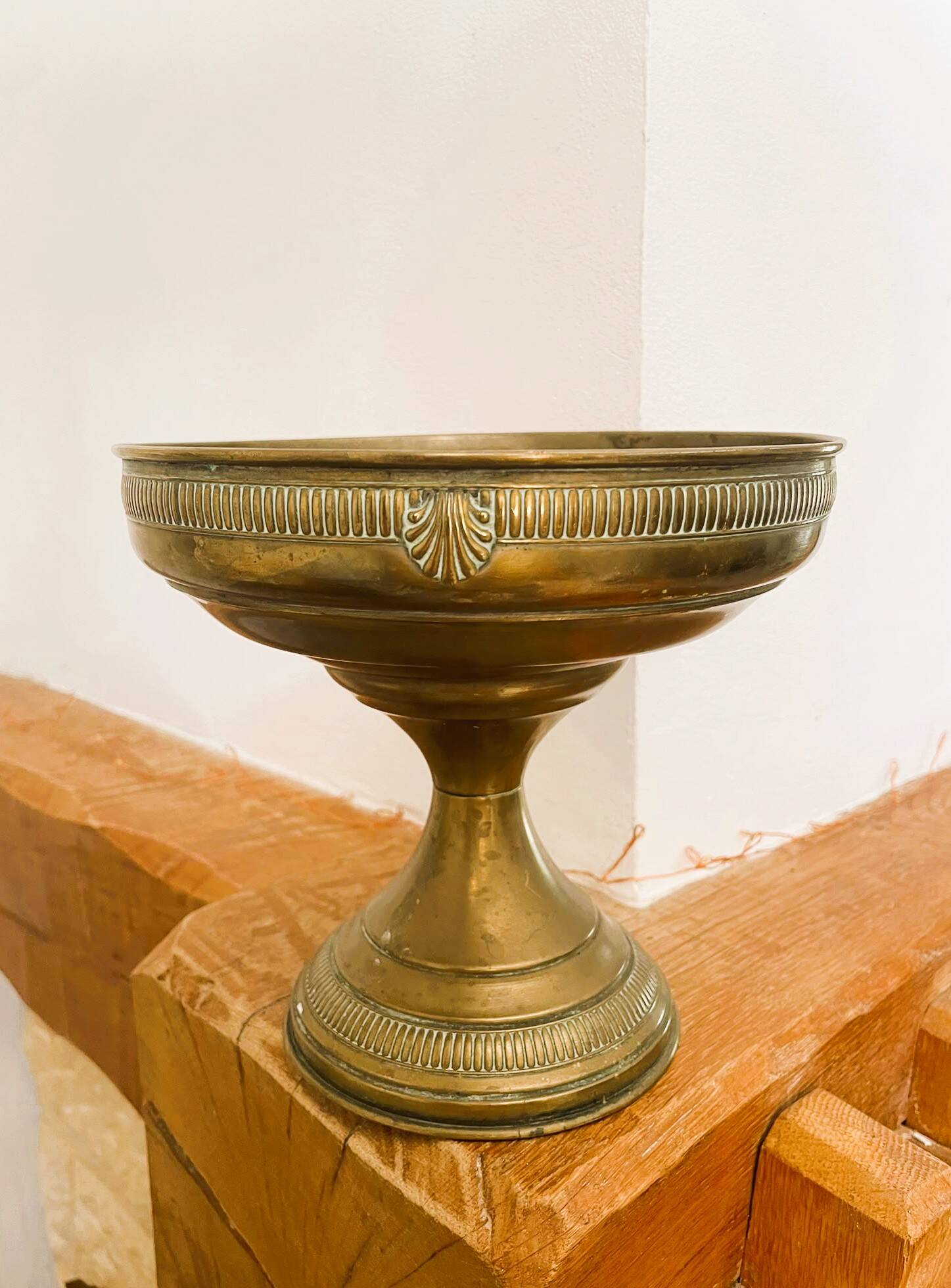 Vintage brass footed cup