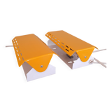 2 vintage adjustable metal wall lights - design Gerard Gossé for Massive