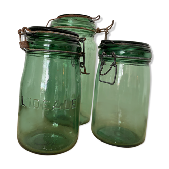 Lot de 3 bocaux à conserve anciens