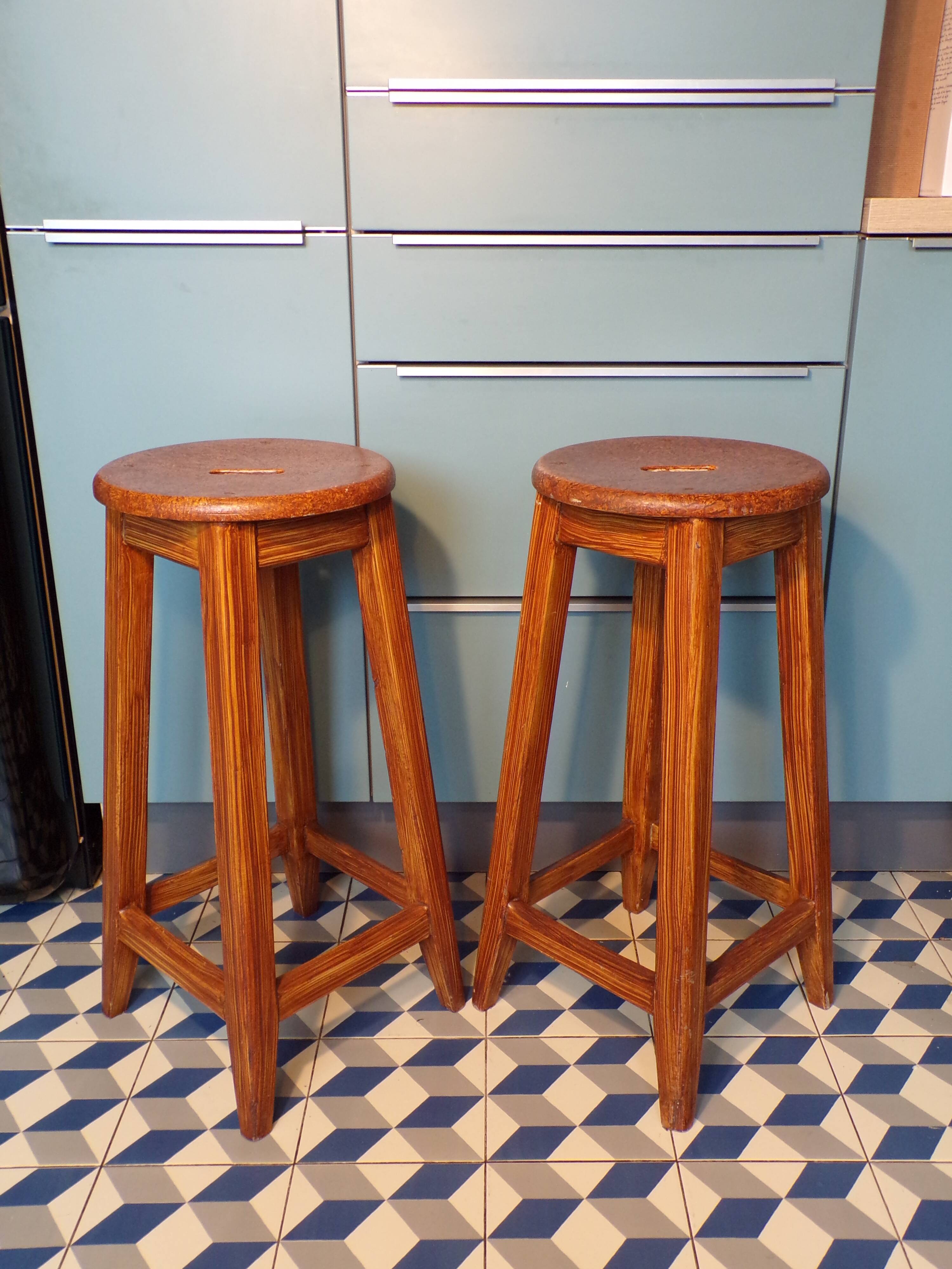 "Pair of bar stools, counter 1930"