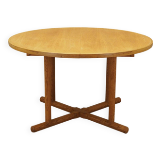 Ash round table, Danish design, 1960s, production: Denmark