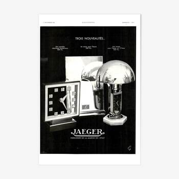 Vintage poster 30s Jaeger le Coultre Montre