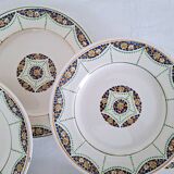 Flat Plates in Old Longwy Earthenware, Geneva Vintage Model