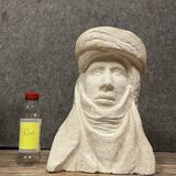Important orientalist volume sculpture in stone from the Art Deco period around 1930