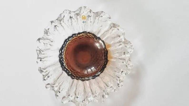 Pertti Santalahti Glass Bowl, Humppila, Finland, 1960s