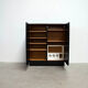 Black brutalist bar cabinet