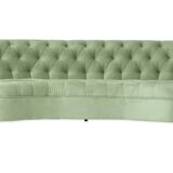 Banana sofa type chesterfield velvet and wood