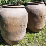 Pair of olive oil jars (or "tinajas"), Spain, 19th century