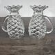 Set of 2 vintage pressed glass cups/mugs.