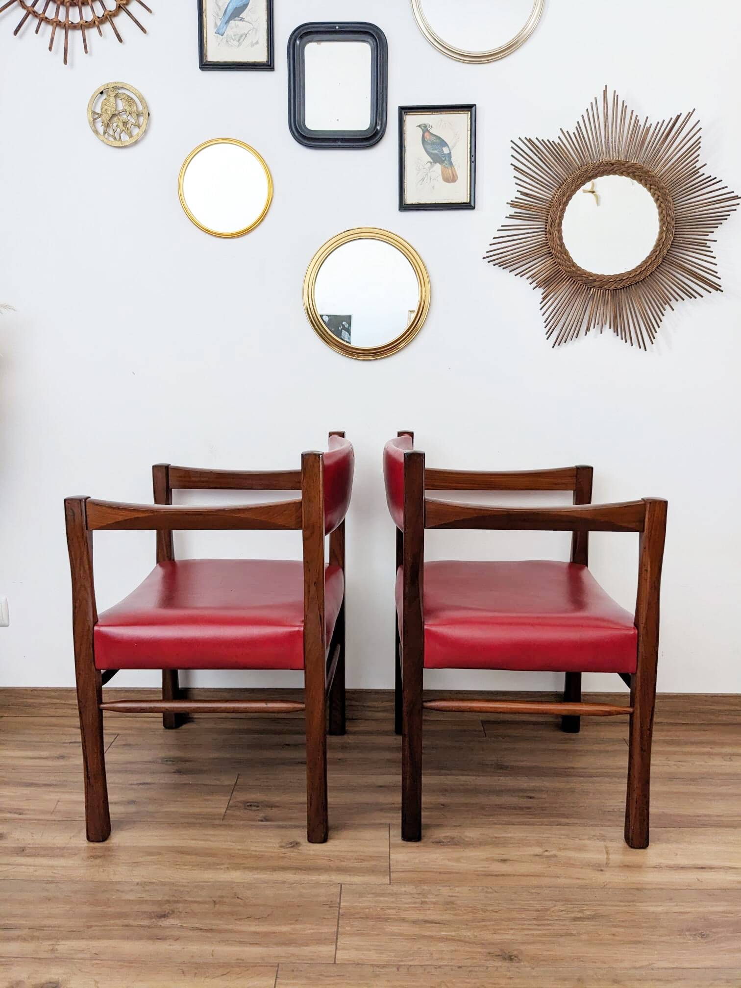 Set of two vintage bridge armchairs