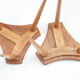 Lot de 2 tabourets en hêtre et orme, France, 1950s