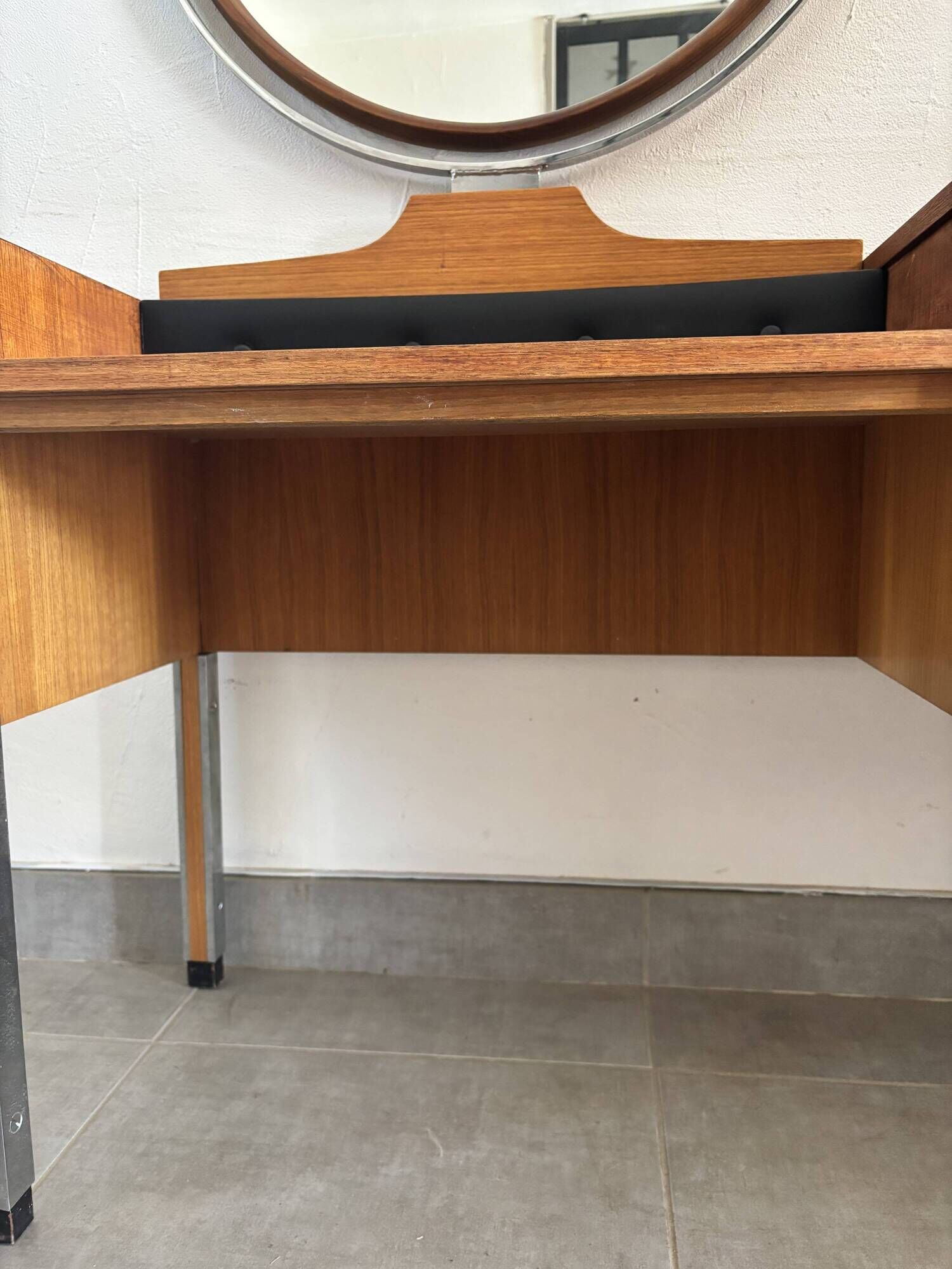 Coiffeuse scandinave vintage en teck, années 60