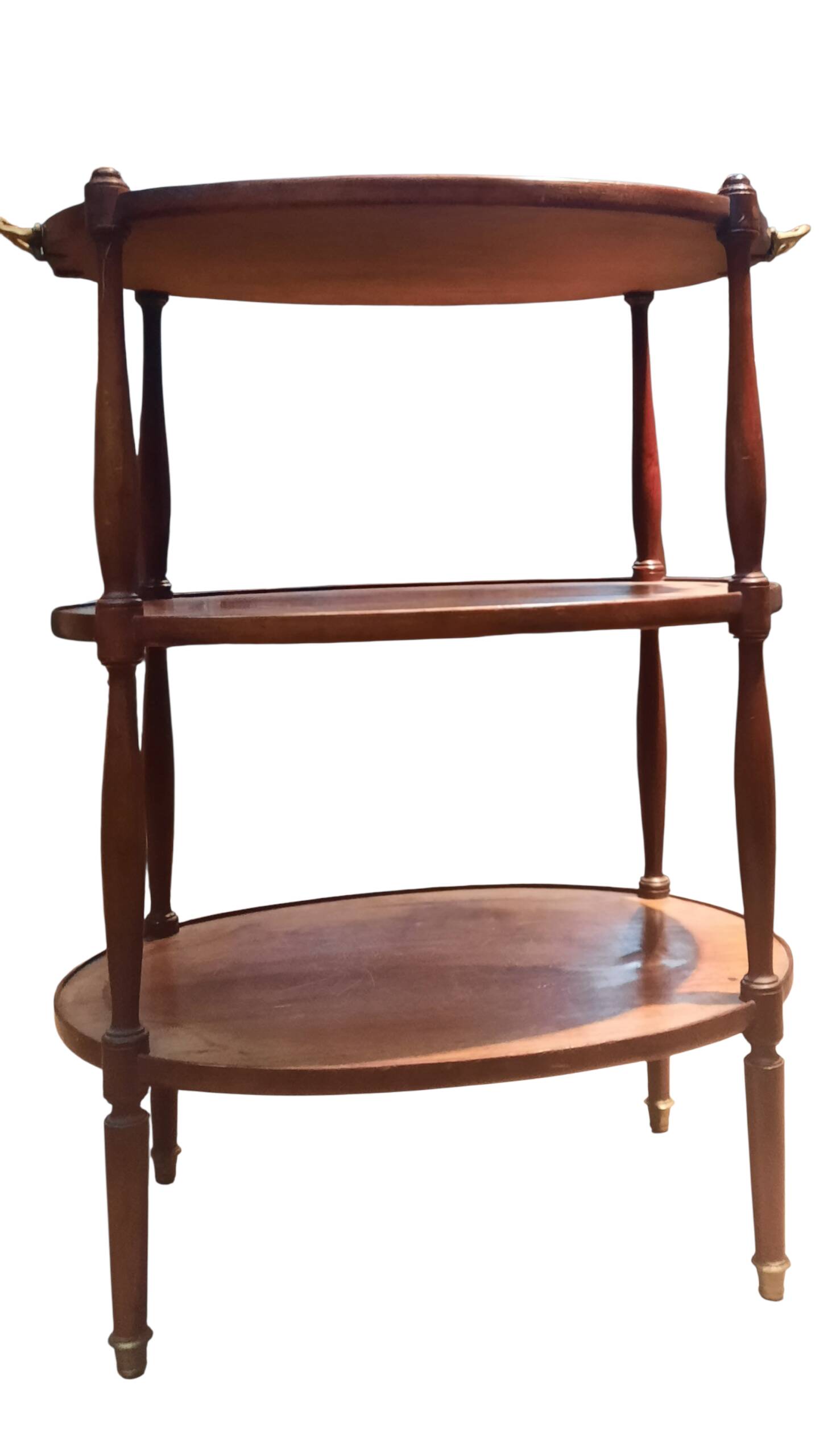 Mahogany dessert table with 3 tiers.