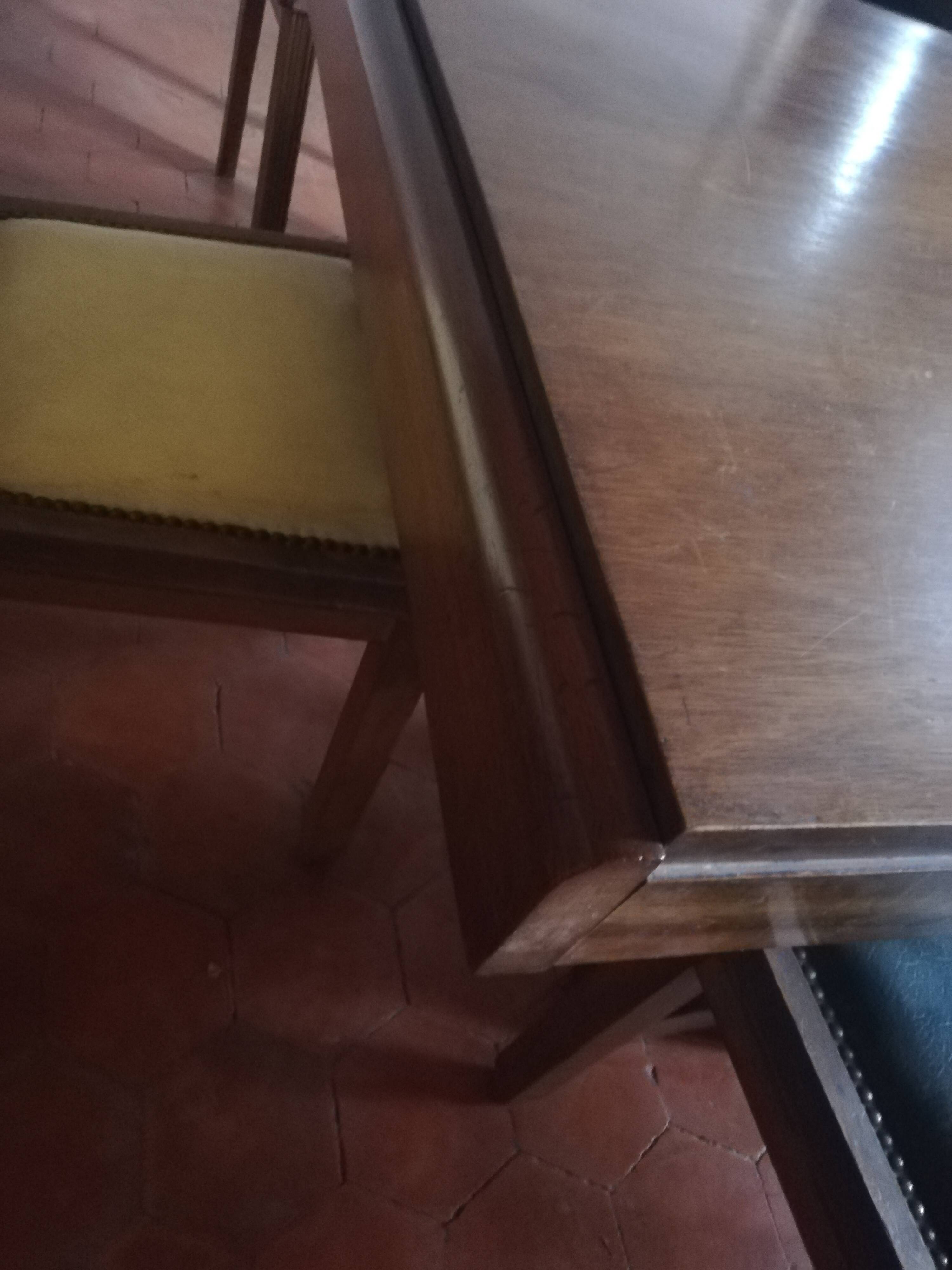 Art deco style dining room table and 6 chairs