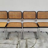 Set of 4 Marcel Breuer cesca black b32 chairs