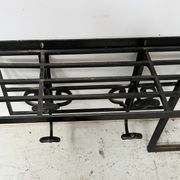 Art Deco wall coat rack in hammered wrought iron, 20th century.